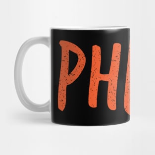 Retro Philadelphia Hockey Stick Tee Shirt Mug